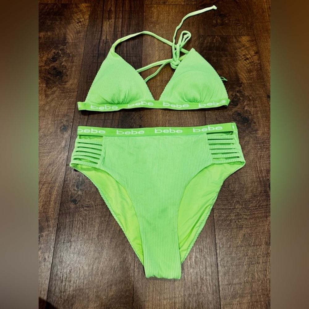 Bebe Bright Lime Swimwear